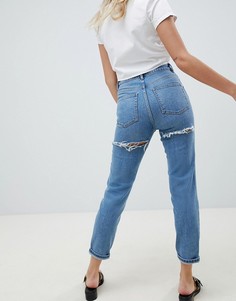 Рваные узкие джинсы в винтажном стиле ASOS DESIGN Farleigh - Синий