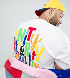 Футболка с принтом на спине ASOS DESIGN x glaad& Plus - Белый