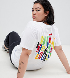 Футболка с принтом на спине ASOS DESIGN x glaad& Curve - Белый