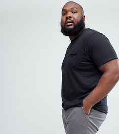 Футболка с необработанными краями Brave Soul PLUS - Черный