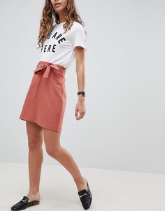 Мини-юбка с поясом ASOS DESIGN - Оранжевый