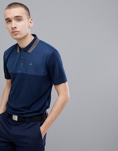 Темно-синее поло из вафельного трикотажа Calvin Klein Golf Performance C9301 - Темно-синий