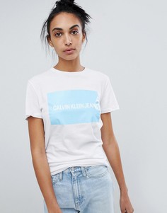 Белая футболка с логотипом Calvin Klein Jeans - Белый