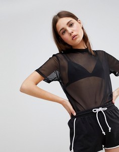 Сетчатая футболка Brave Soul - Черный