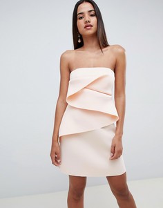 Платье мини А-силуэта с отделкой в стиле оригами ASOS DESIGN - Белый