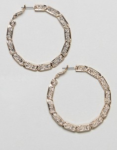 Серьги-кольца в винтажном стиле ASOS DESIGN - Золотой