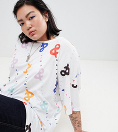 Футболка с принтом ASOS DESIGN x glaad& Curve - Белый