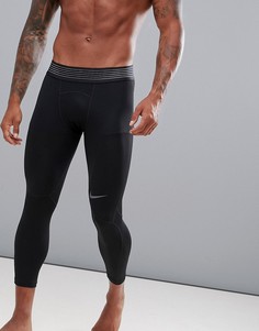 Черные леггинсы длиной 3/4 Nike Training Pro Hypercool 888297-011 - Черный