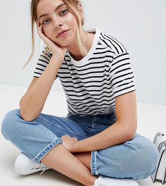 Укороченная футболка в рубчик ASOS DESIGN Petite - Мульти