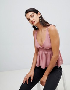Топ на бретельках с перекрестной отделкой Vero Moda - Розовый