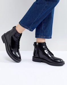 Кожаные ботинки на шнуровке ASOS DESIGN - Черный
