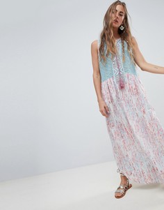 Свободное платье с ажурным верхом и отделкой пейсли Aratta - Мульти