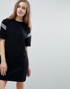 Платье-футболка с монохромной лентой ASOS DESIGN - Черный