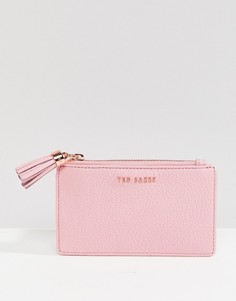 Кожаная кредитница с кисточкой Ted Baker - Розовый