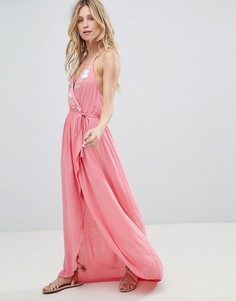 Пляжное платье макси с запахом Accessorize - Розовый