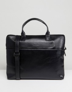 Черный кожаный портфель с одним отделением Royal RepubliQ - Черный