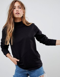 Черный легкий свитшот с высоким воротом ASOS DESIGN - Черный
