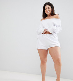 Шорты с необработанными краями ASOS DESIGN Curve - Белый