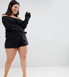 Шорты с необработанными краями ASOS DESIGN Curve - Черный