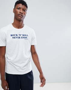 Футболка с надписью Rock N Roll Jack & Jones Originals - Белый