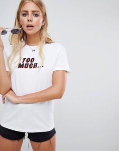 Футболка с принтом на груди и спине ASOS DESIGN - Белый
