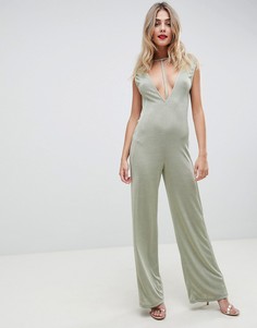 Трикотажный комбинезон ASOS DESIGN - Зеленый
