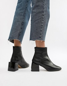 Кожаные ботильоны ASOS DESIGN Rome - Черный