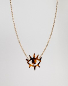 Ожерелье с полимерной подвеской в виде глаза ASOS DESIGN - Золотой