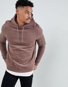 Худи пыльно-розового цвета с карманом MA1 River Island - Розовый