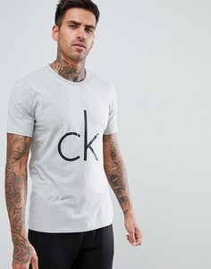 Облегающая футболка с логотипом Calvin Klein - Серый