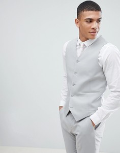 Серый приталенный жилет ASOS DESIGN - Серый