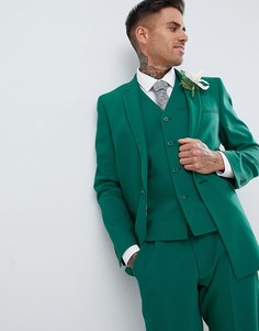 Зеленый облегающий пиджак ASOS DESIGN Wedding - Зеленый