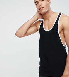 Майка-борцовка из пике с контрастной окантовкой ASOS DESIGN Tall - Мульти