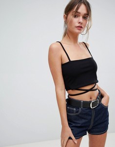 Кроп-топ PrettyLittleThing - Черный