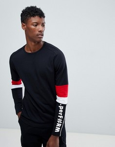 Лонгслив со вставками на рукавах Jack & Jones Core - Черный