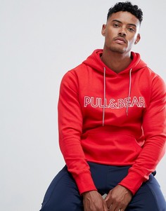 Худи красного цвета с логотипом Pull&Bear - Красный