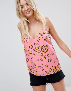 Топ на бретелях со звериным принтом ASOS DESIGN Fuller Bust - Мульти
