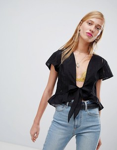 Топ с завязкой New Look - Черный