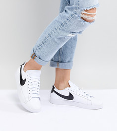 Бело-черные кроссовки Nike Blazer - Белый