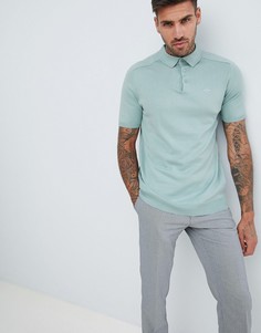 Светло-бирюзовое зауженное поло River Island - Зеленый