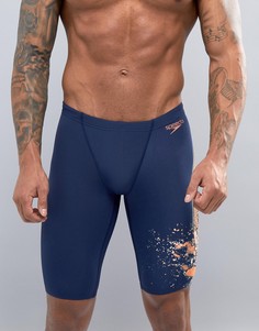 Шорты для плавания с V-образными вставками Speedo Alpha Blast Jammer - Темно-синий