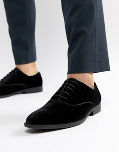 Бархатные туфли со шнуровкой ASOS DESIGN - Черный