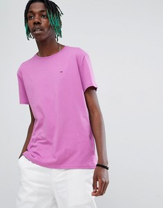 Розовая однотонная футболка с логотипом Tommy Jeans Essential - Розовый