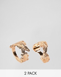 2 кольца ASOS DESIGN - Золотой