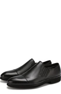 Кожаные лоферы с эластичными вставками и внутренней меховой отделкой Aldo Brue