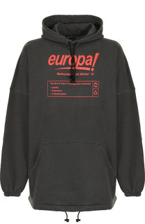 Хлопковое худи свободного кроя Balenciaga