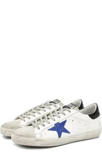Кожаные кеды Superstar на шнуровке Golden Goose Deluxe Brand