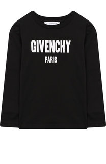 Хлопковый лонгслив с логотипом бренда Givenchy