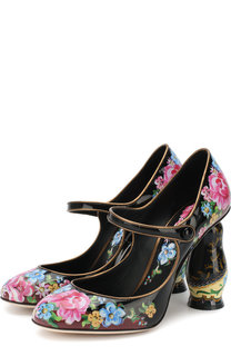 Лаковые туфли Матрешка на фигурном каблуке Dolce & Gabbana