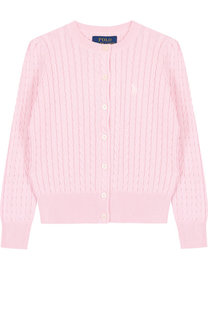 Хлопковый кардиган фактурной вязки Polo Ralph Lauren